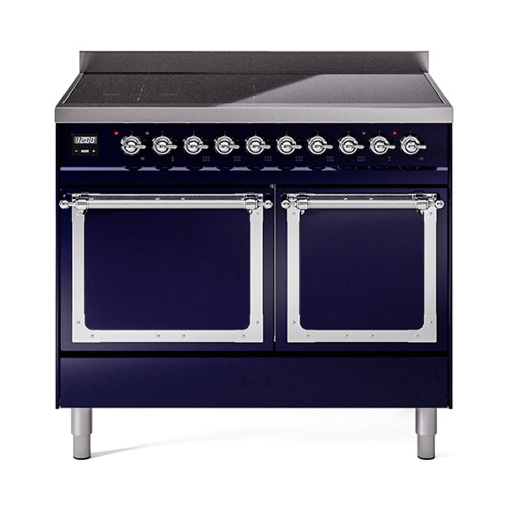 ILVE Nostalgie II Noblesse 40" Induction Freestanding Range with Solid Door UNDI406QNMP