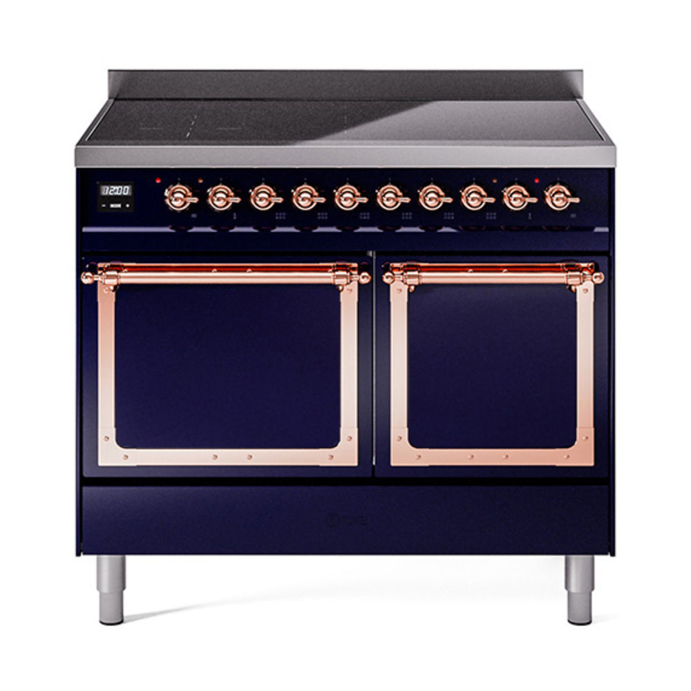 ILVE Nostalgie II Noblesse 40" Induction Freestanding Range with Solid Door UNDI406QNMP