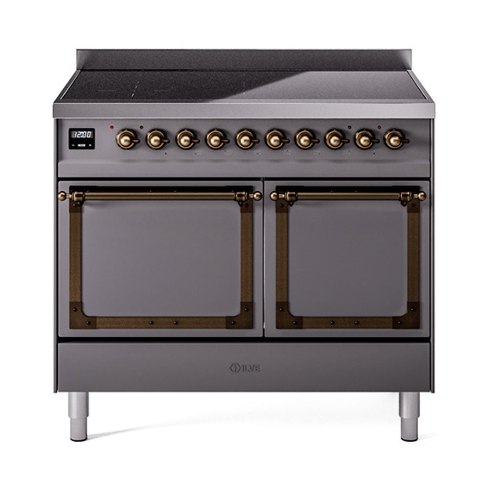 ILVE Nostalgie II Noblesse 40" Induction Freestanding Range with Solid Door UNDI406QNMP