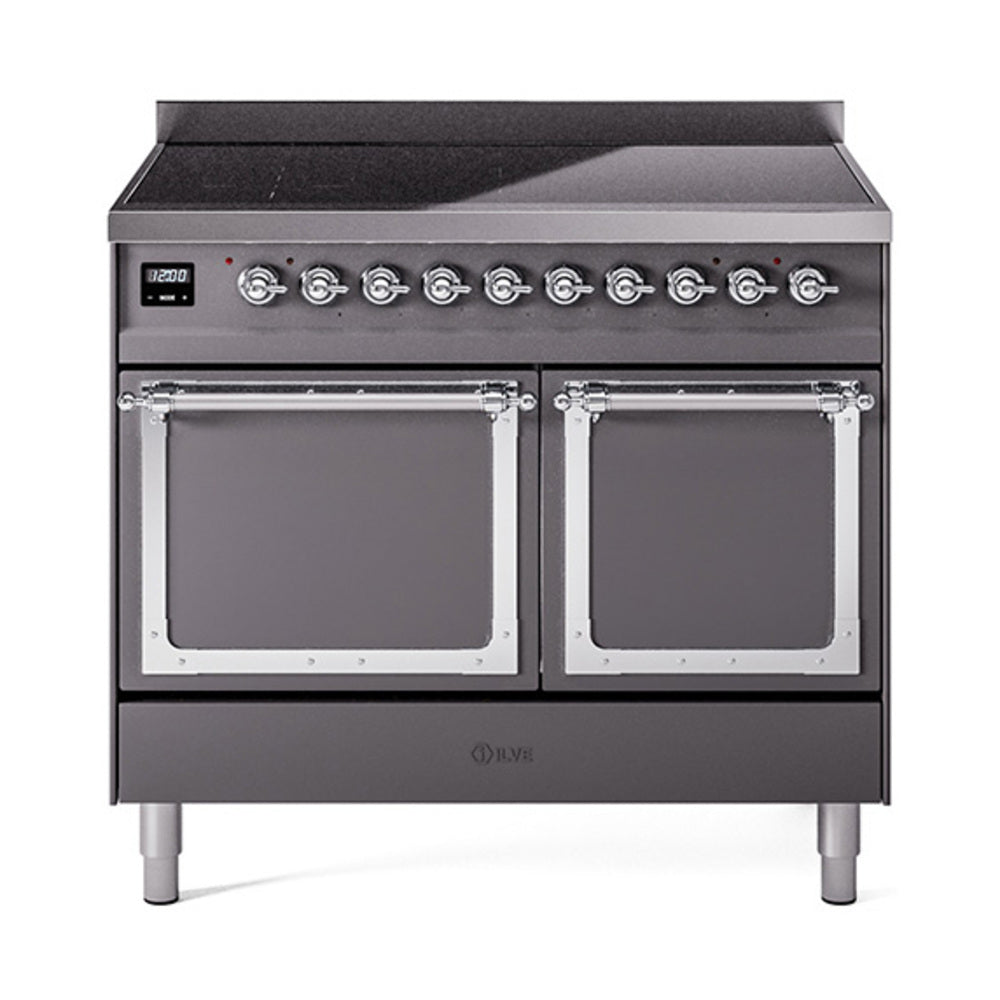 ILVE Nostalgie II Noblesse 40" Induction Freestanding Range with Solid Door UNDI406QNMP