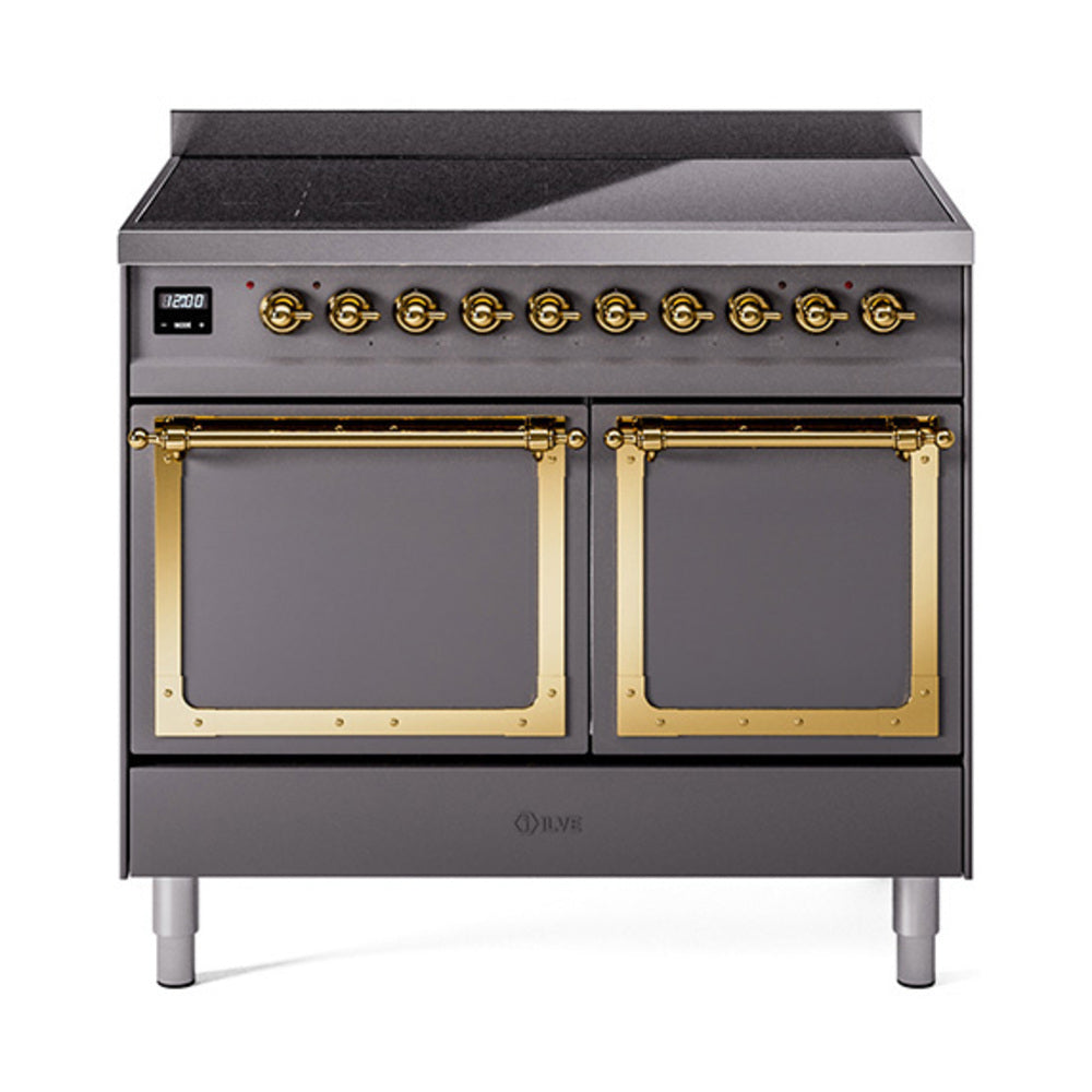 ILVE Nostalgie II Noblesse 40" Induction Freestanding Range with Solid Door UNDI406QNMP