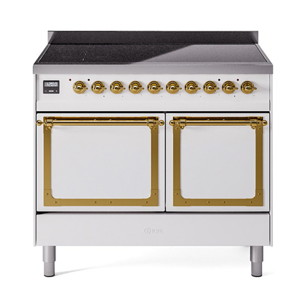 ILVE Nostalgie II Noblesse 40" Induction Freestanding Range with Solid Door UNDI406QNMP