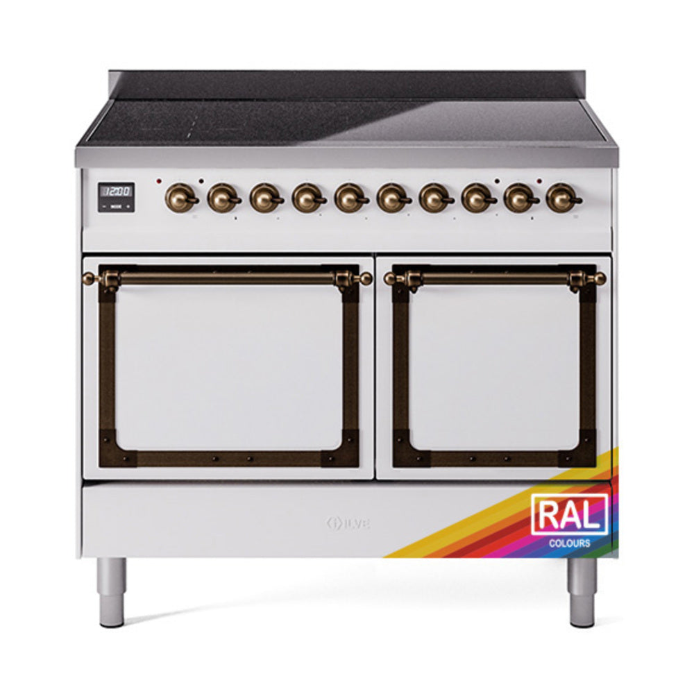 ILVE Nostalgie II Noblesse 40" Induction Freestanding Range with Solid Door UNDI406QNMP
