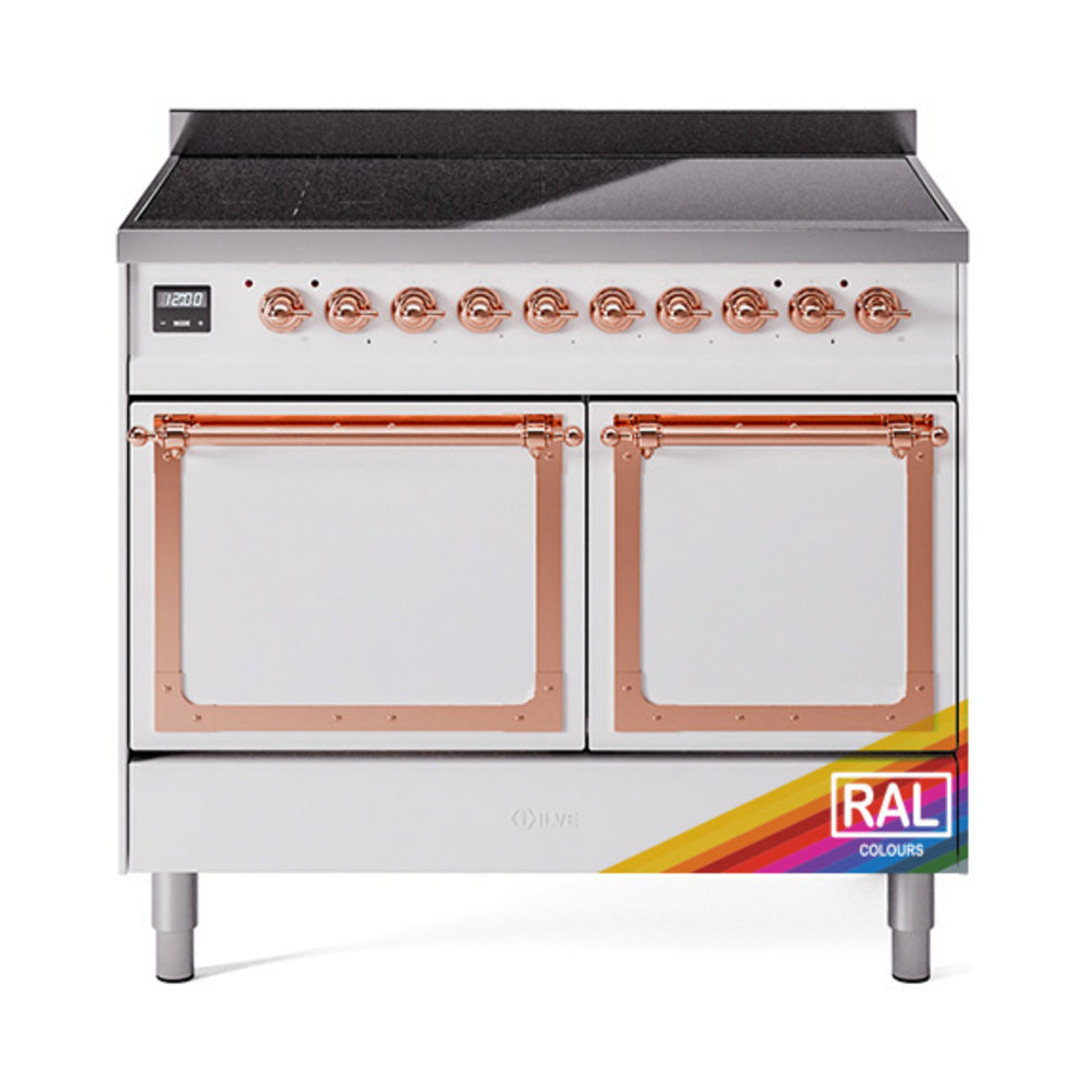 ILVE Nostalgie II Noblesse 40" Induction Freestanding Range with Solid Door UNDI406QNMP