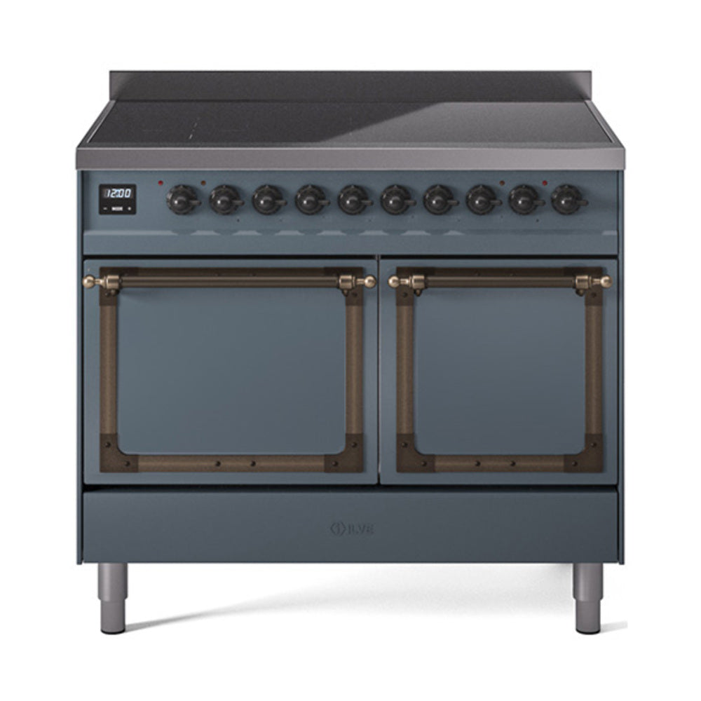 ILVE Nostalgie II Noblesse 40" Induction Freestanding Range with Solid Door UNDI406QNMP