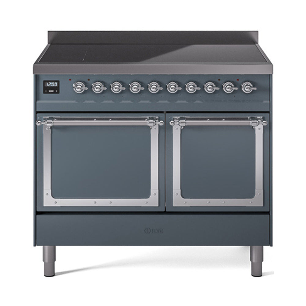ILVE Nostalgie II Noblesse 40" Induction Freestanding Range with Solid Door UNDI406QNMP