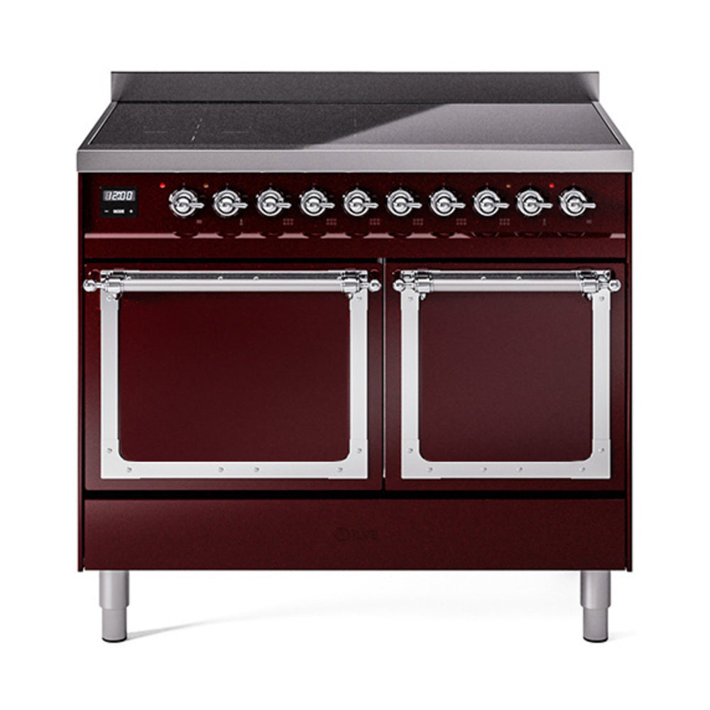 ILVE Nostalgie II Noblesse 40" Induction Freestanding Range with Solid Door UNDI406QNMP