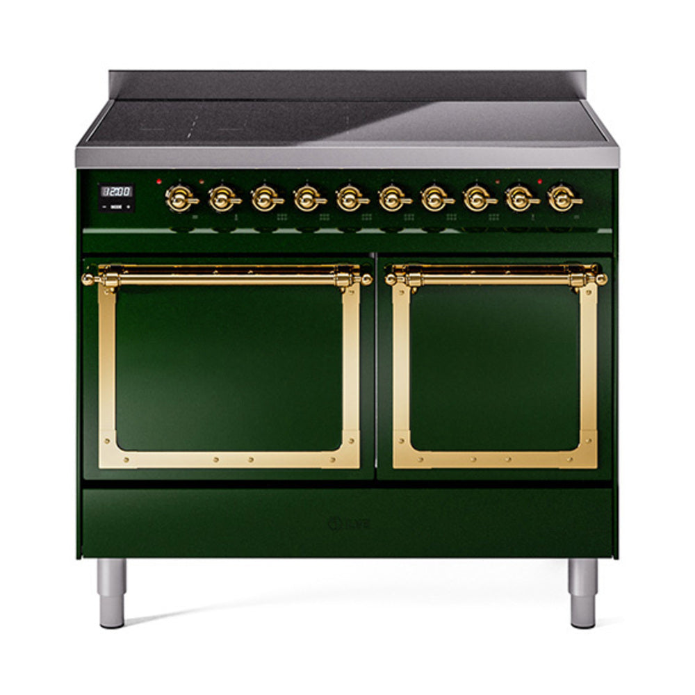 ILVE Nostalgie II Noblesse 40" Induction Freestanding Range with Solid Door UNDI406QNMP