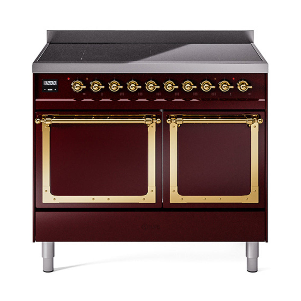 ILVE Nostalgie II Noblesse 40" Induction Freestanding Range with Solid Door UNDI406QNMP