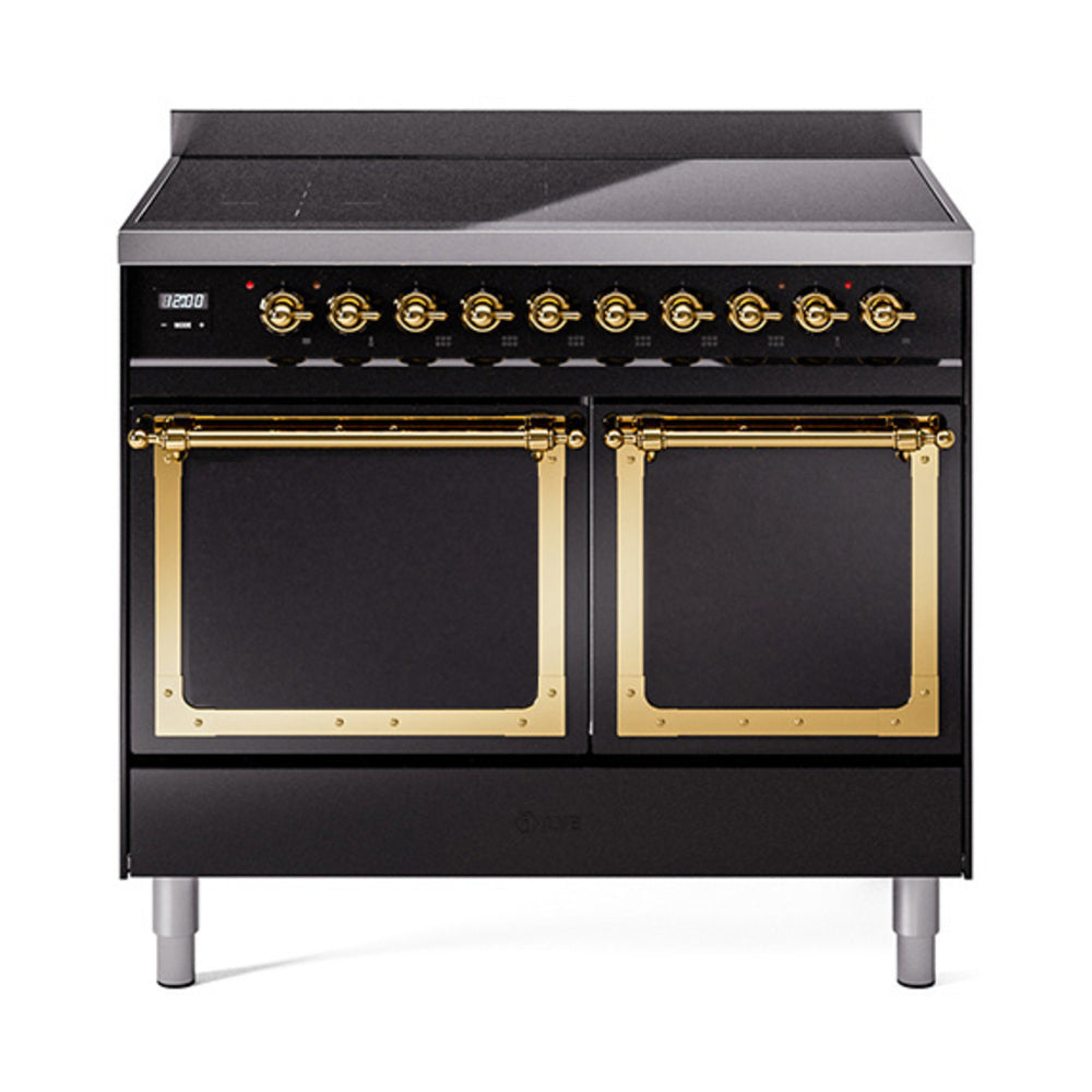 ILVE Nostalgie II Noblesse 40" Induction Freestanding Range with Solid Door UNDI406QNMP