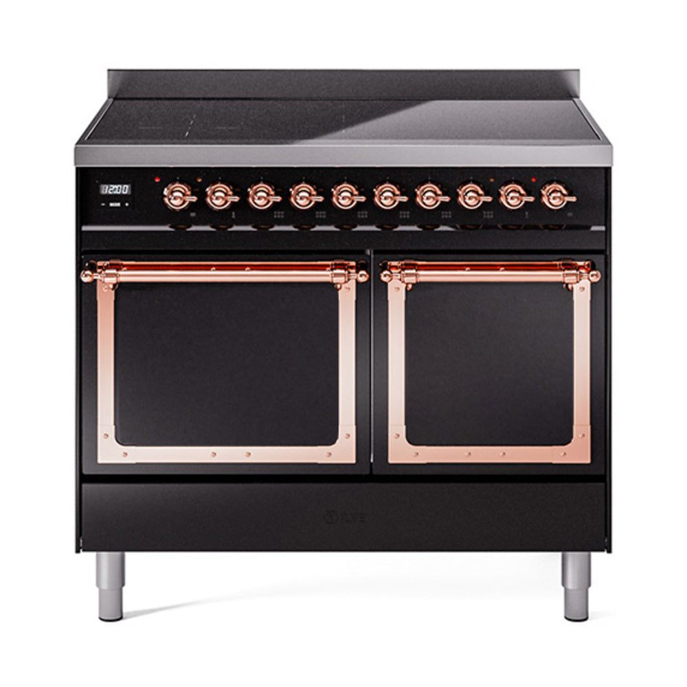 ILVE Nostalgie II Noblesse 40" Induction Freestanding Range with Solid Door UNDI406QNMP
