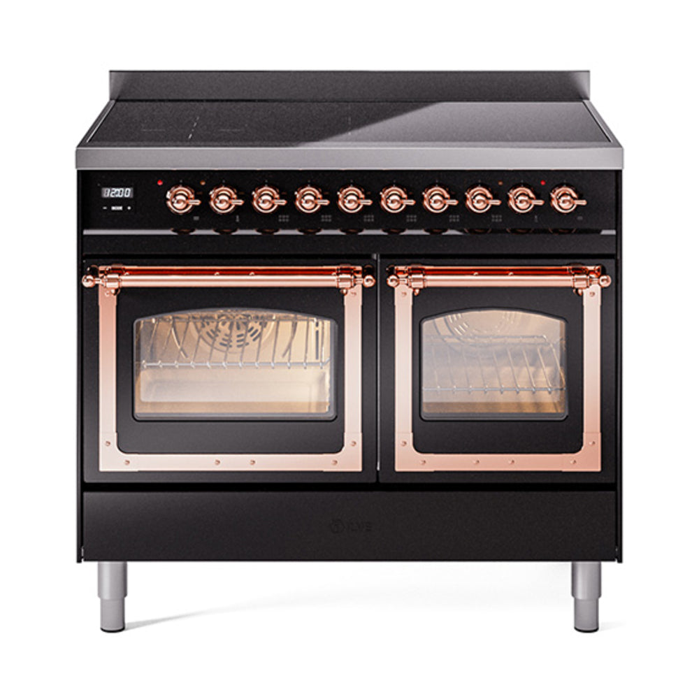 ILVE Nostalgie II Noblesse 40" Induction Freestanding Range with Triple Glass Door UNDI406NMP
