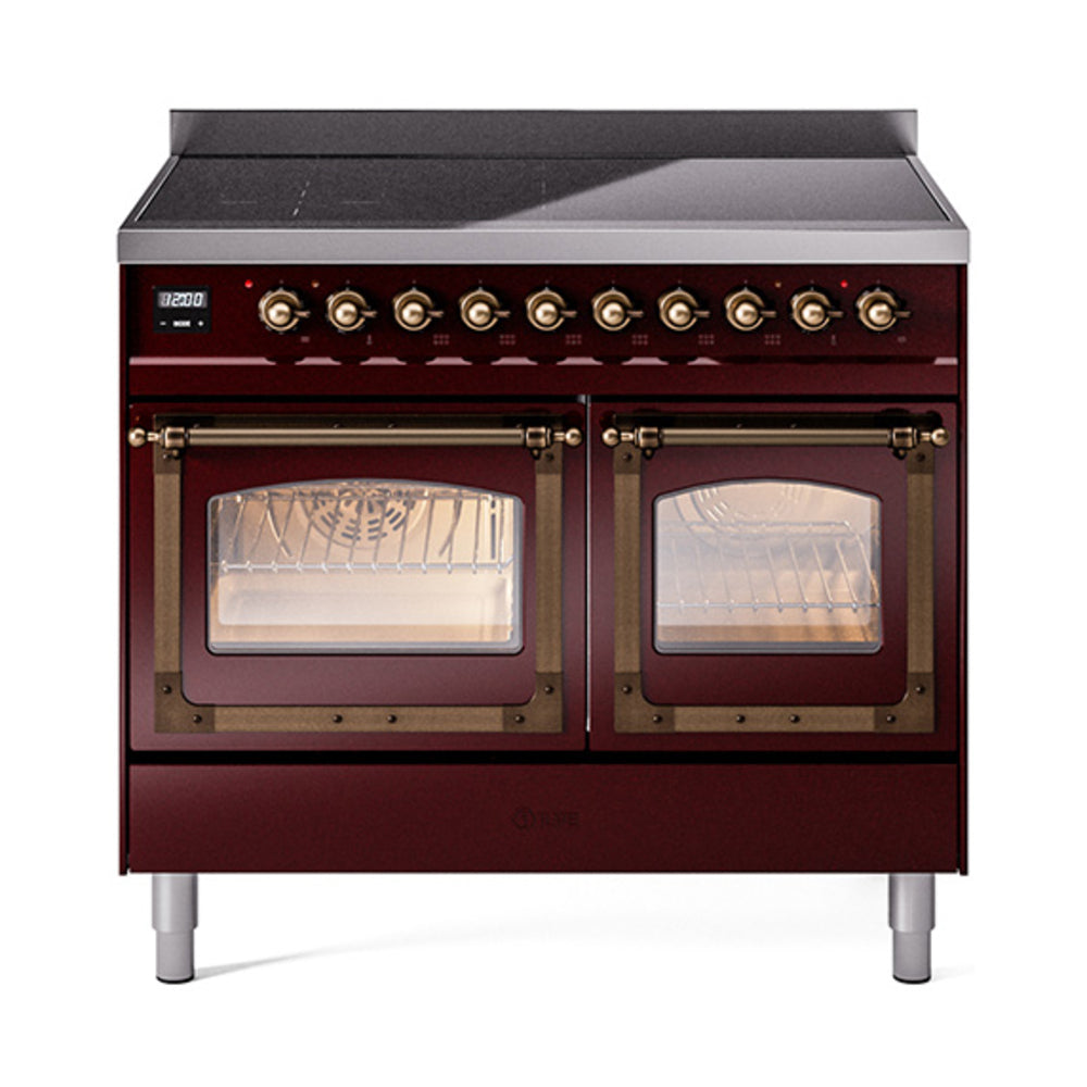 ILVE Nostalgie II Noblesse 40" Induction Freestanding Range with Triple Glass Door UNDI406NMP