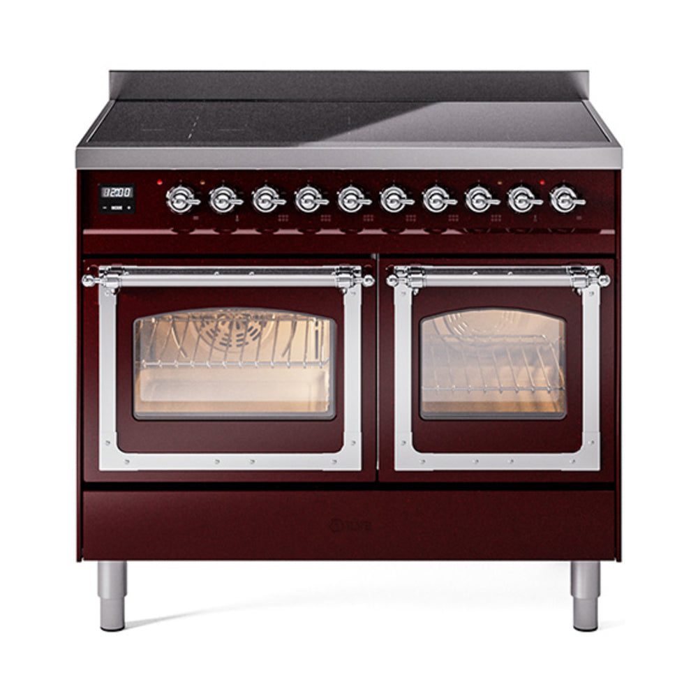 ILVE Nostalgie II Noblesse 40" Induction Freestanding Range with Triple Glass Door UNDI406NMP