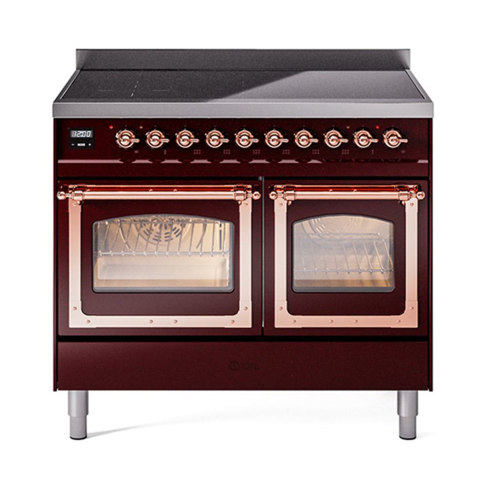 ILVE Nostalgie II Noblesse 40" Induction Freestanding Range with Triple Glass Door UNDI406NMP