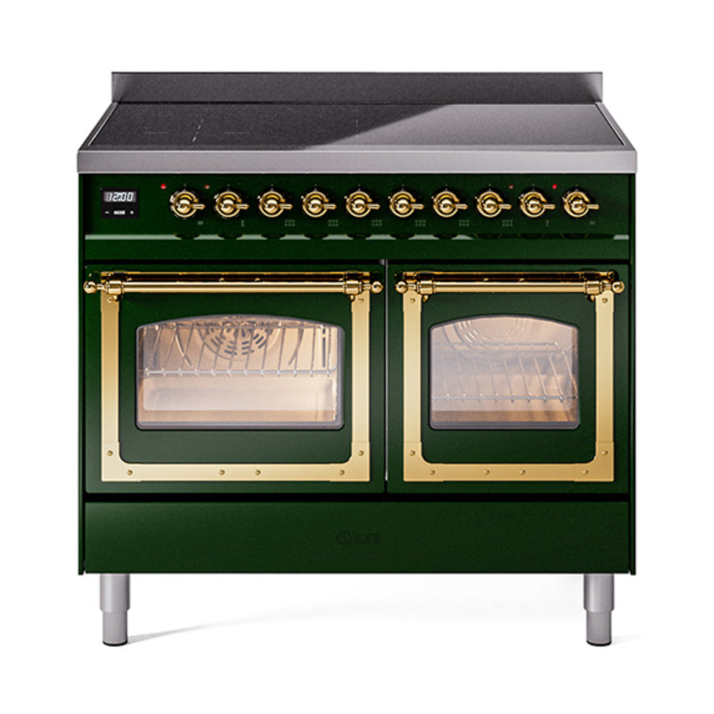 ILVE Nostalgie II Noblesse 40" Induction Freestanding Range with Triple Glass Door UNDI406NMP