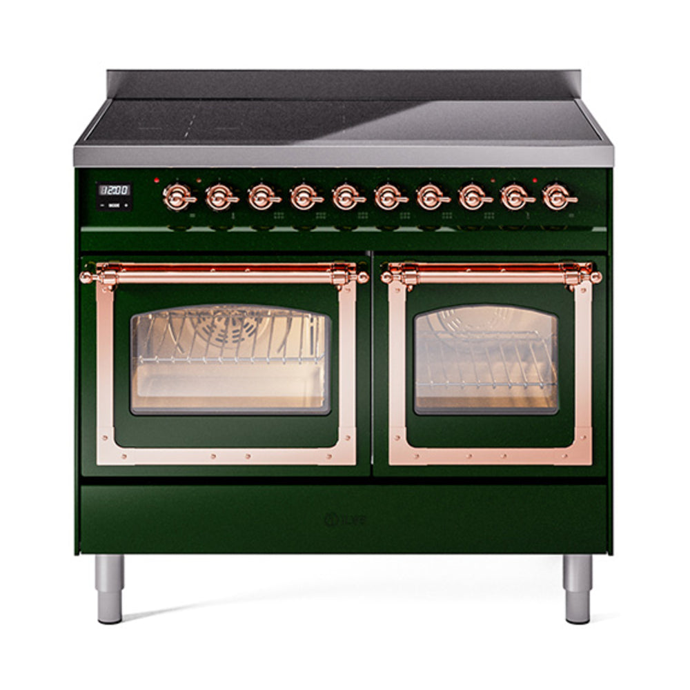 ILVE Nostalgie II Noblesse 40" Induction Freestanding Range with Triple Glass Door UNDI406NMP