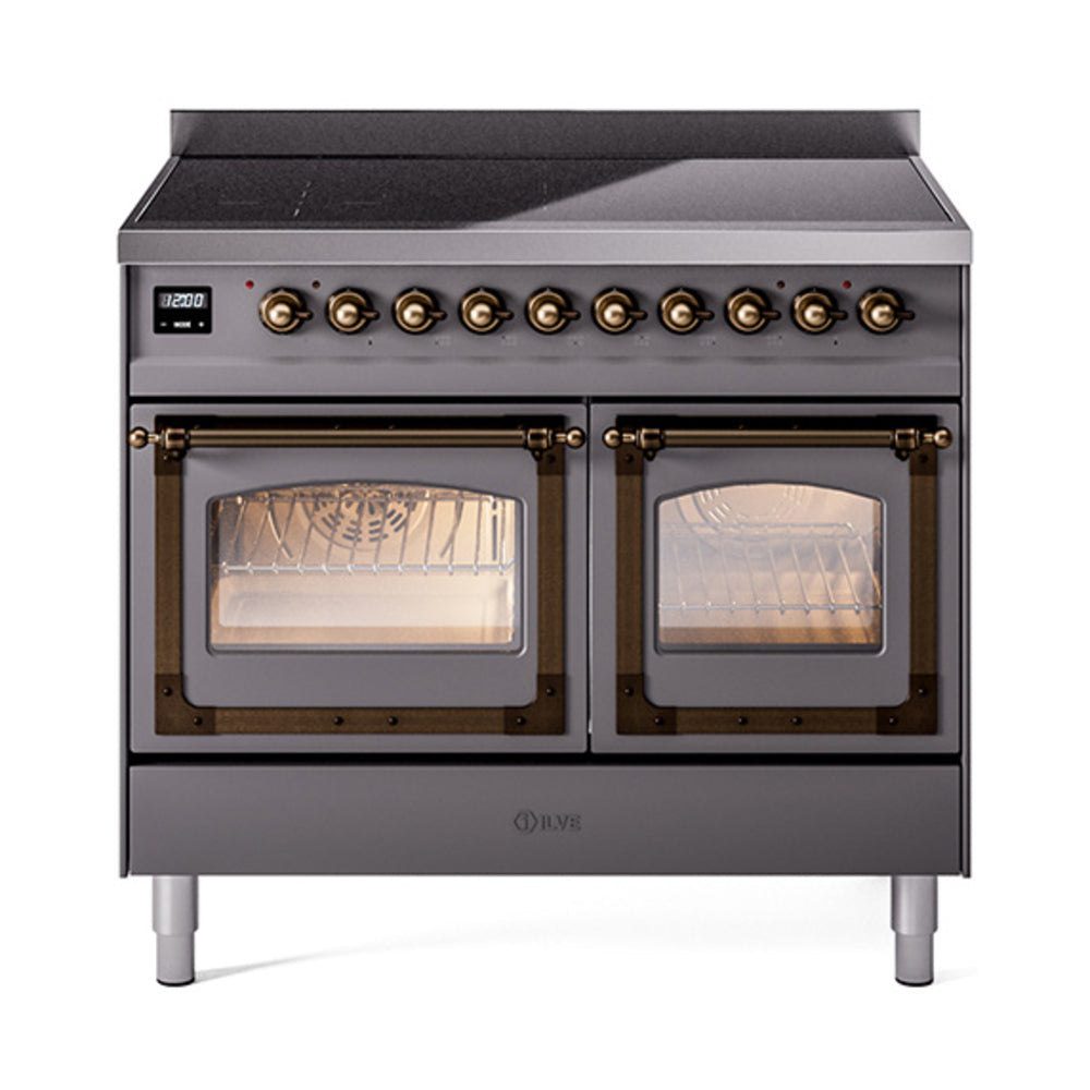 ILVE Nostalgie II Noblesse 40" Induction Freestanding Range with Triple Glass Door UNDI406NMP