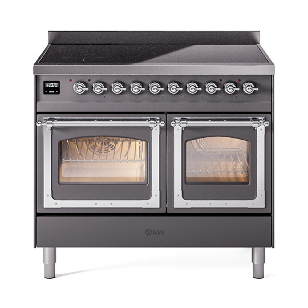 ILVE Nostalgie II Noblesse 40" Induction Freestanding Range with Triple Glass Door UNDI406NMP