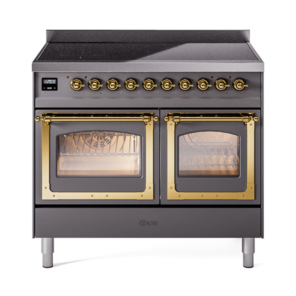 ILVE Nostalgie II Noblesse 40" Induction Freestanding Range with Triple Glass Door UNDI406NMP