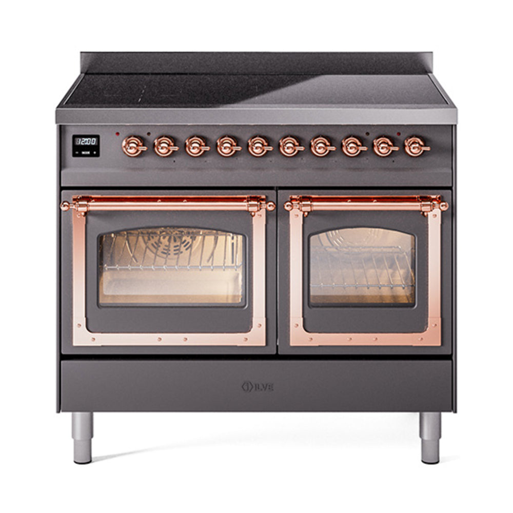 ILVE Nostalgie II Noblesse 40" Induction Freestanding Range with Triple Glass Door UNDI406NMP