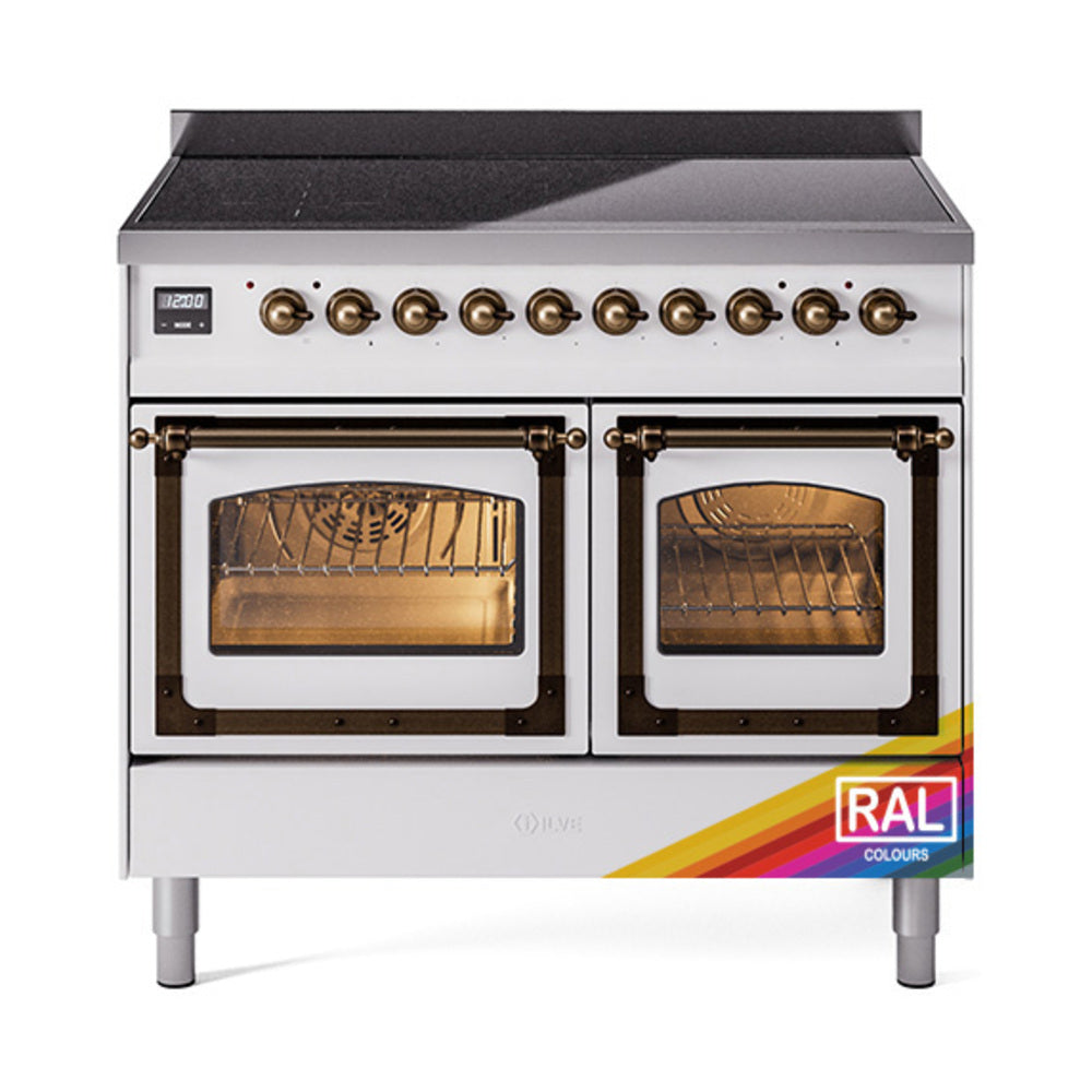 ILVE Nostalgie II Noblesse 40" Induction Freestanding Range with Triple Glass Door UNDI406NMP