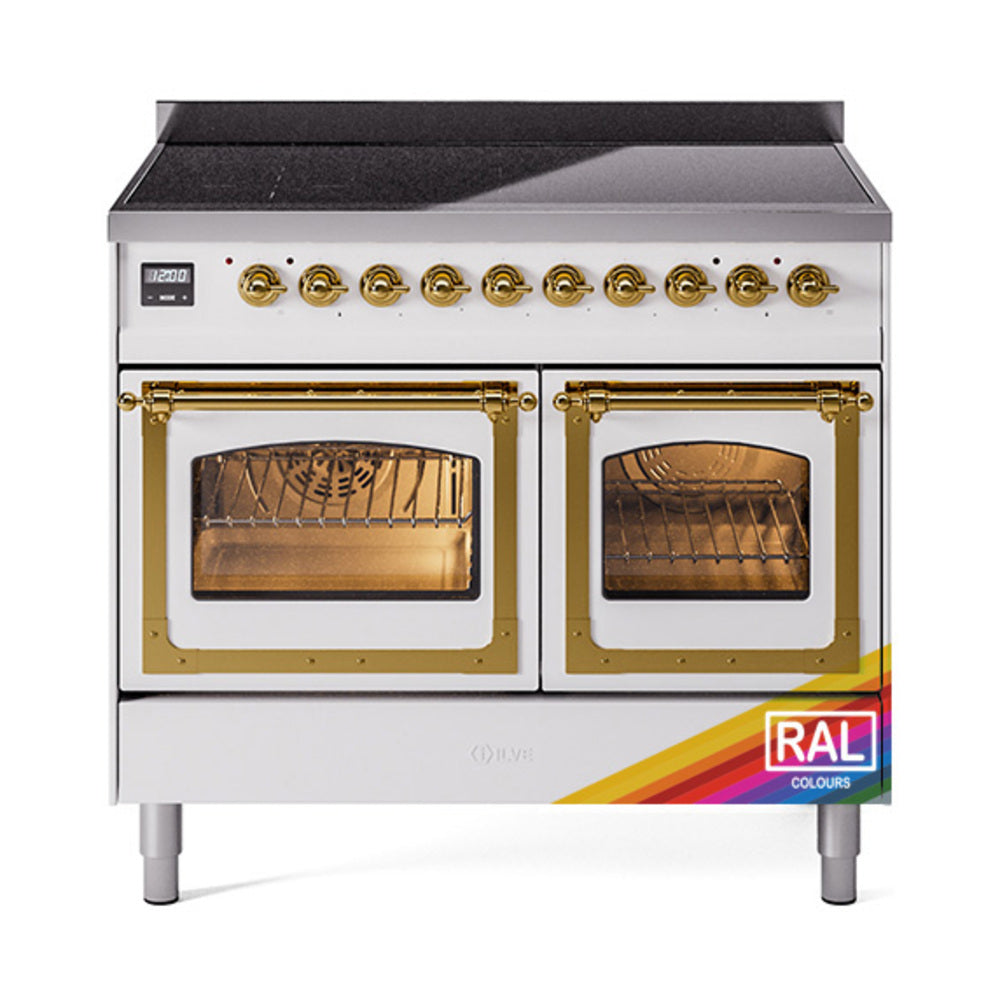 ILVE Nostalgie II Noblesse 40" Induction Freestanding Range with Triple Glass Door UNDI406NMP