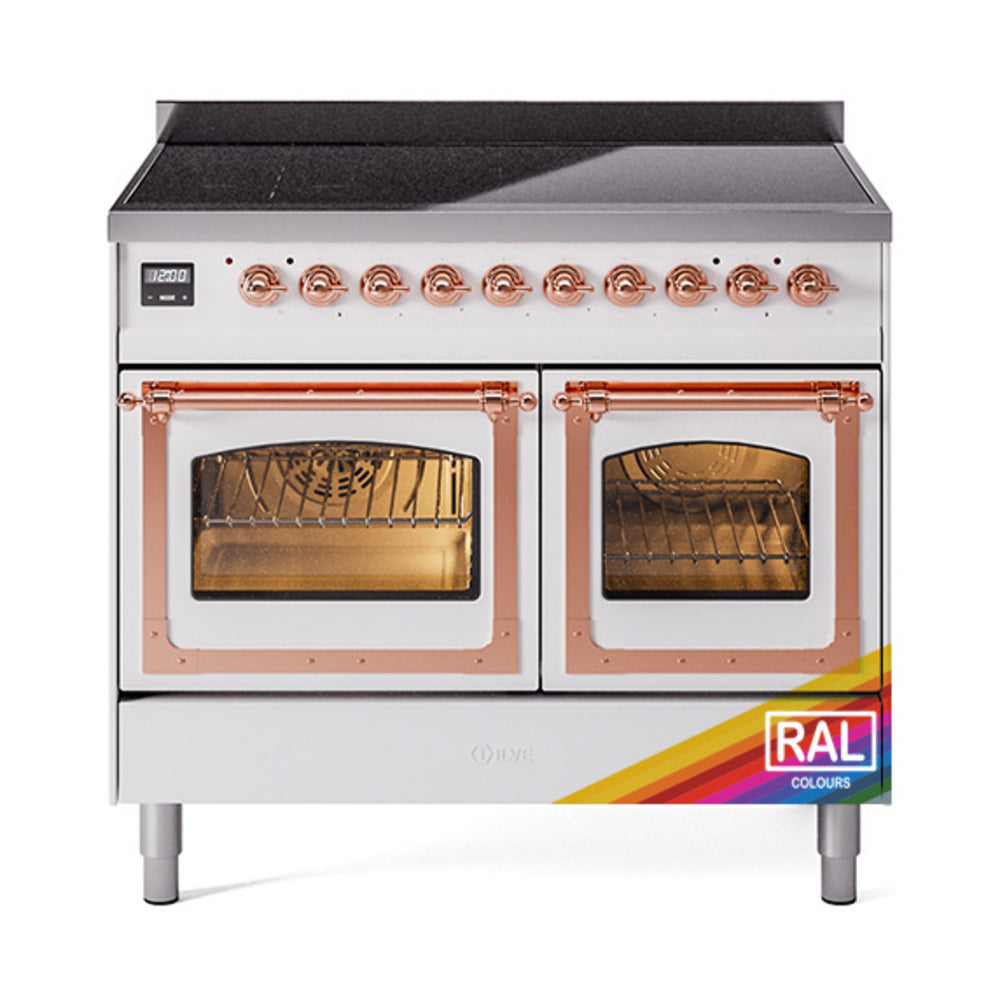 ILVE Nostalgie II Noblesse 40" Induction Freestanding Range with Triple Glass Door UNDI406NMP