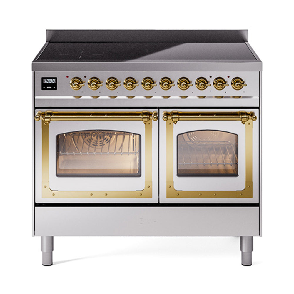 ILVE Nostalgie II Noblesse 40" Induction Freestanding Range with Triple Glass Door UNDI406NMP