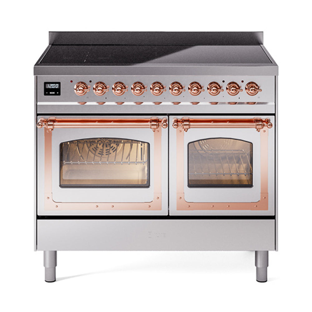 ILVE Nostalgie II Noblesse 40" Induction Freestanding Range with Triple Glass Door UNDI406NMP