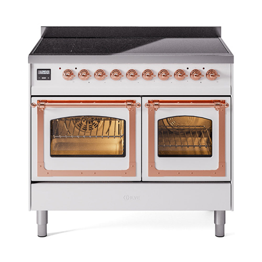 ILVE Nostalgie II Noblesse 40" Induction Freestanding Range with Triple Glass Door UNDI406NMP