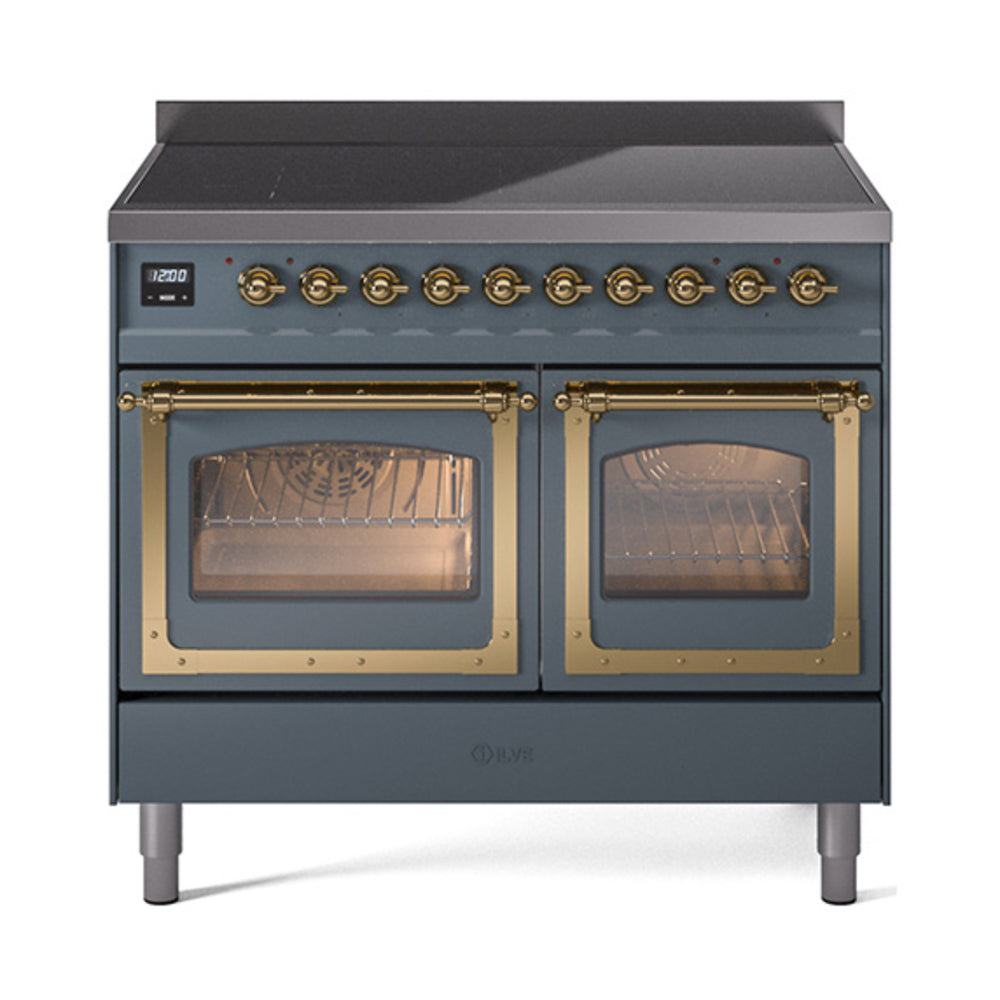ILVE Nostalgie II Noblesse 40" Induction Freestanding Range with Triple Glass Door UNDI406NMP