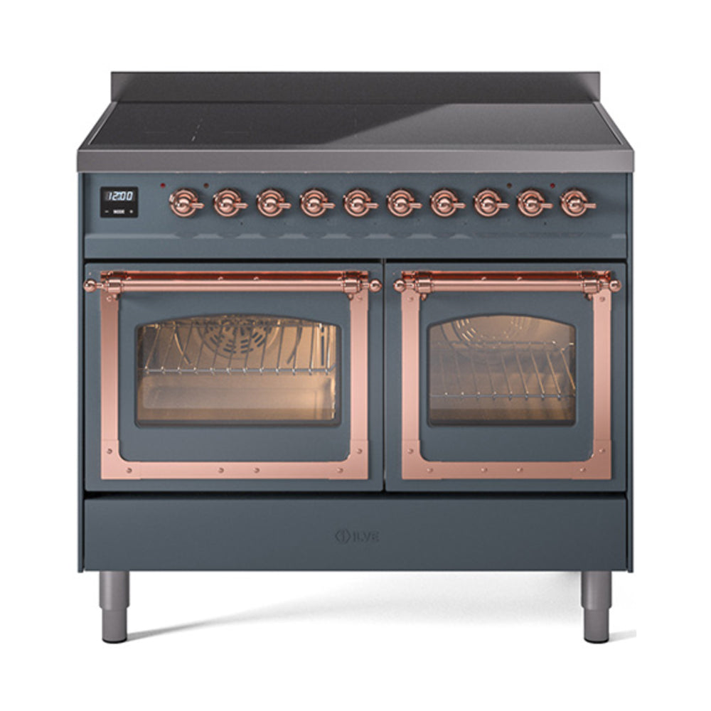 ILVE Nostalgie II Noblesse 40" Induction Freestanding Range with Triple Glass Door UNDI406NMP