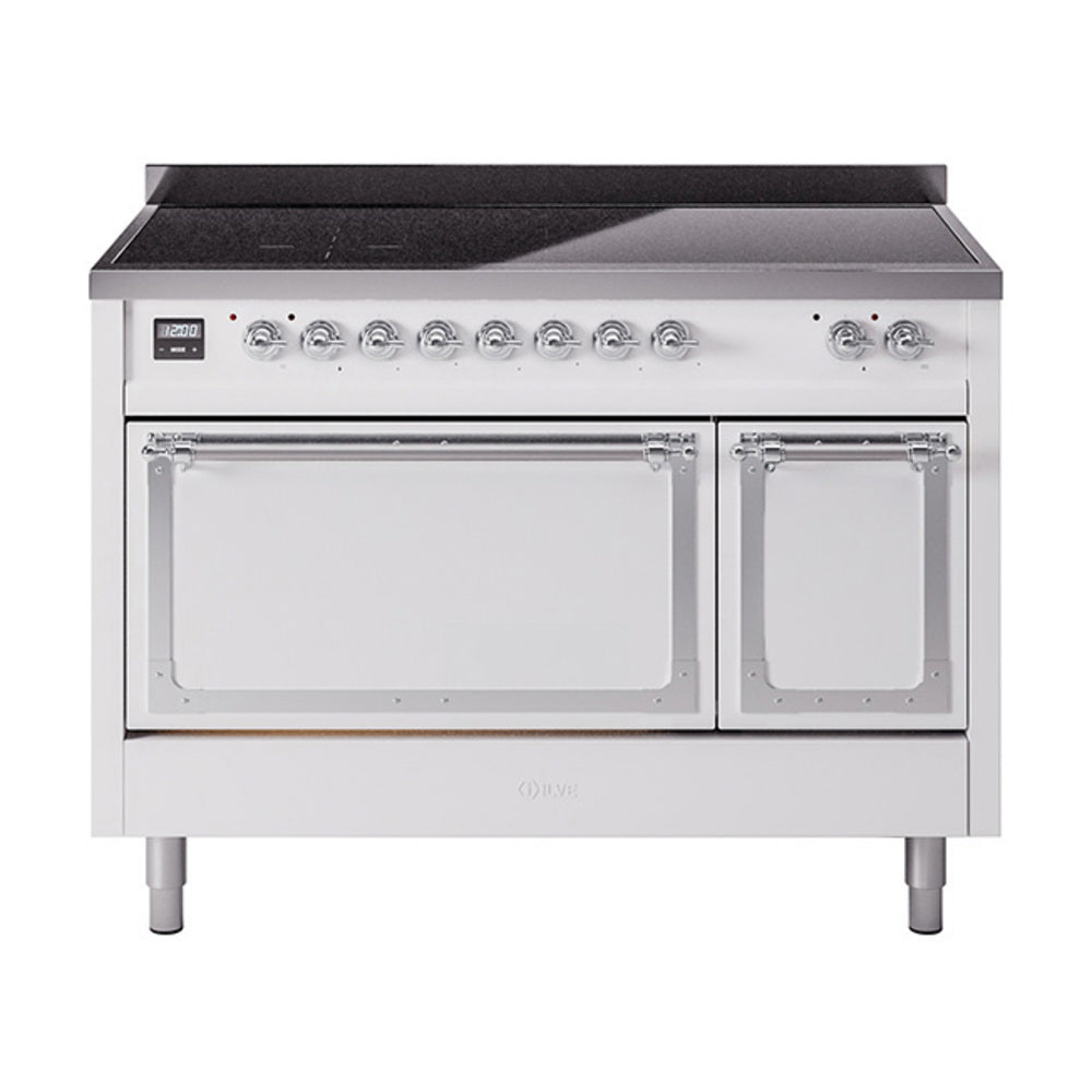 ILVE Nostalgie II Noblesse 48" Induction Freestanding Range with Solid Door UNI486QNMP
