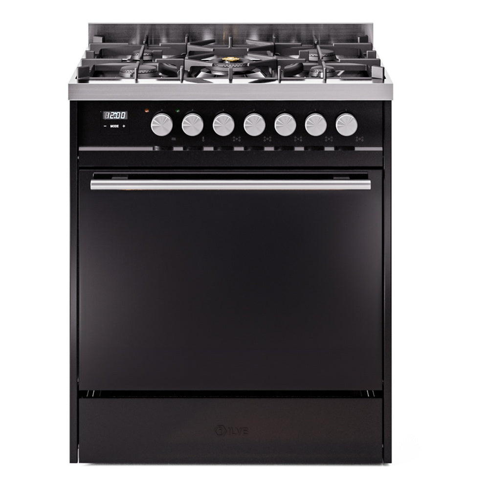 ILVE Professional Plus II 30" Dual Fuel Range with Solid Door UP30QMP