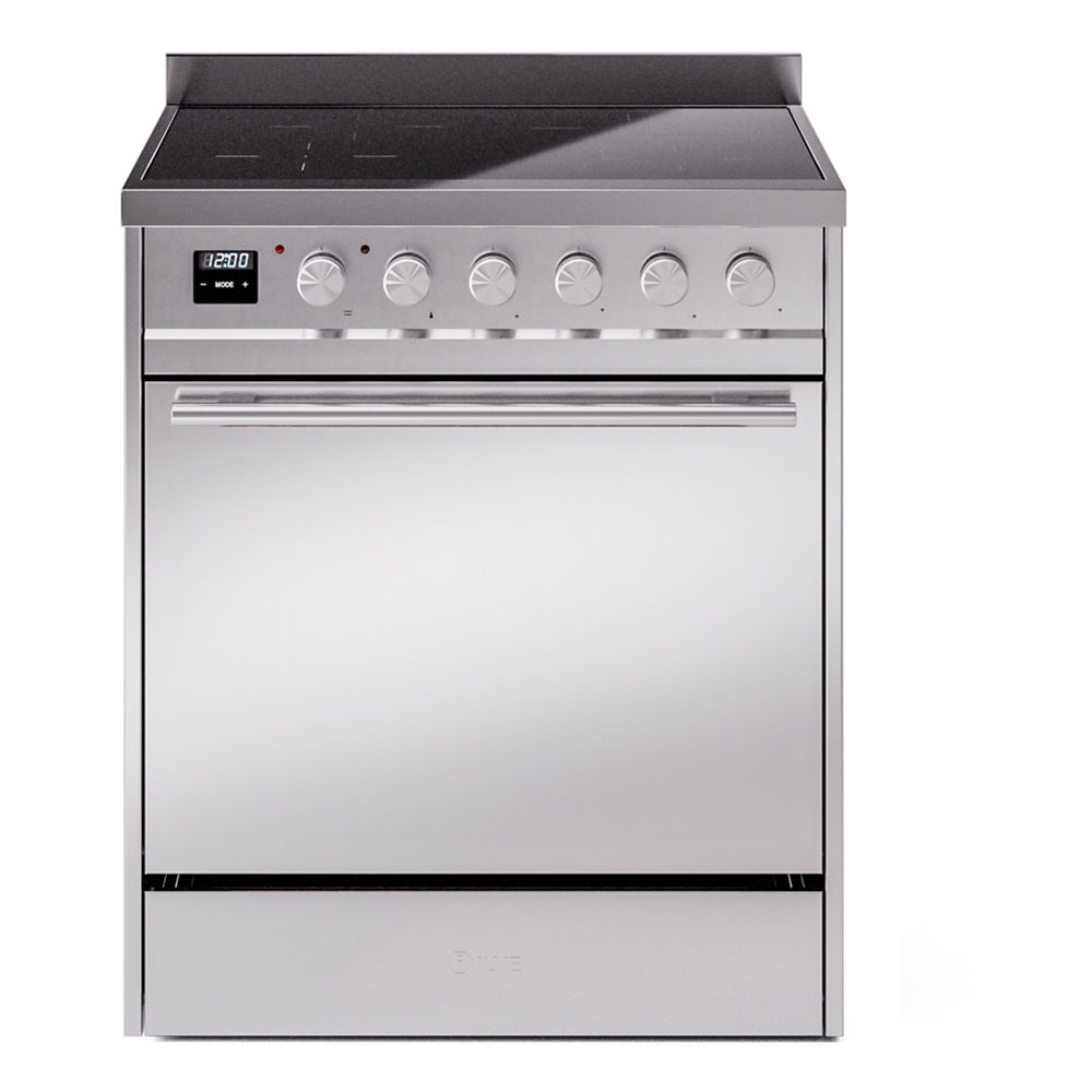 ILVE Professional Plus II 30" Electric Range with 4 Induction Elements Solid Door with Stainless Steel knobs UPI304QMP