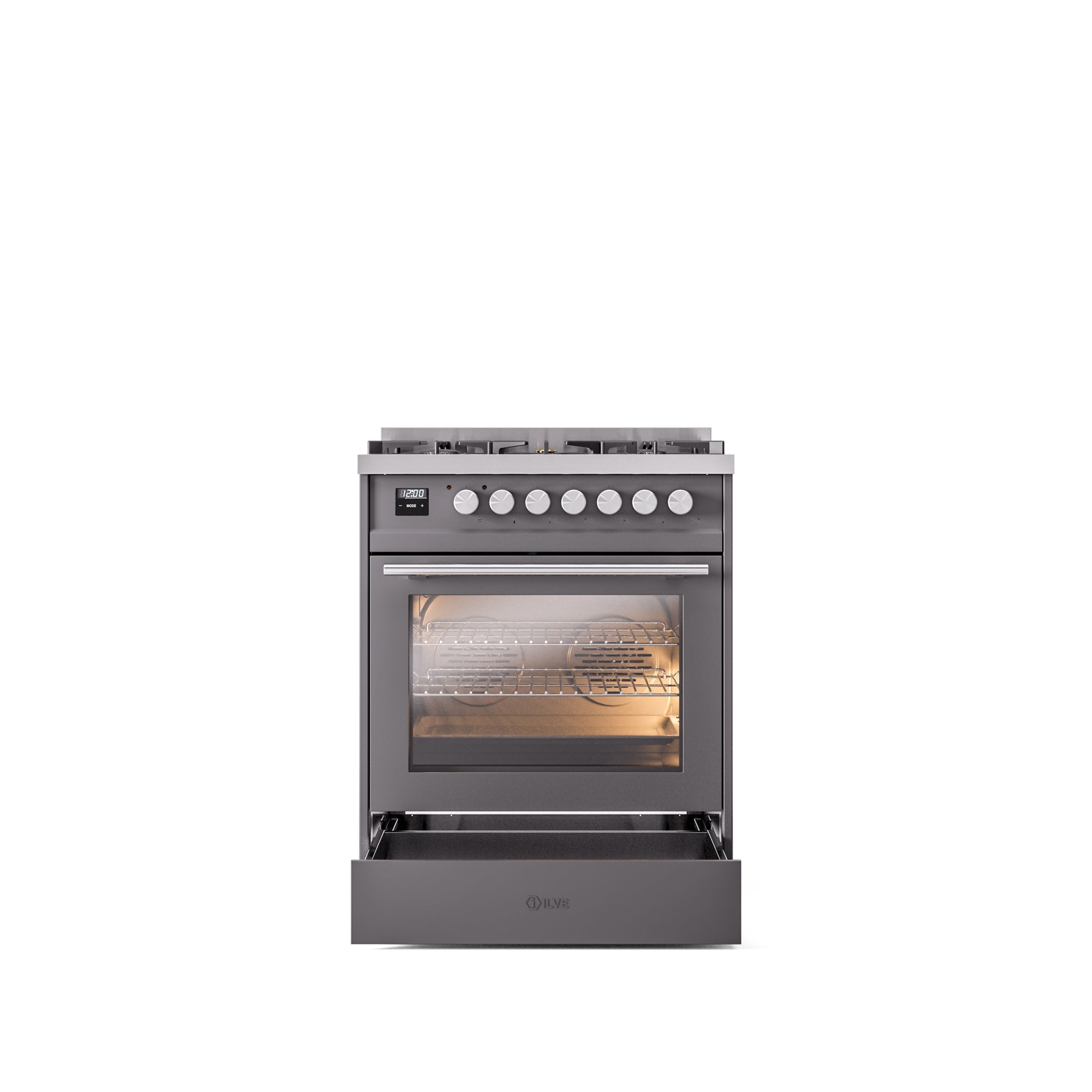 ILVE Professional Plus II 30Inch Freestanding Dual Fuel Range with 5 Sealed Burner UP30WMP
