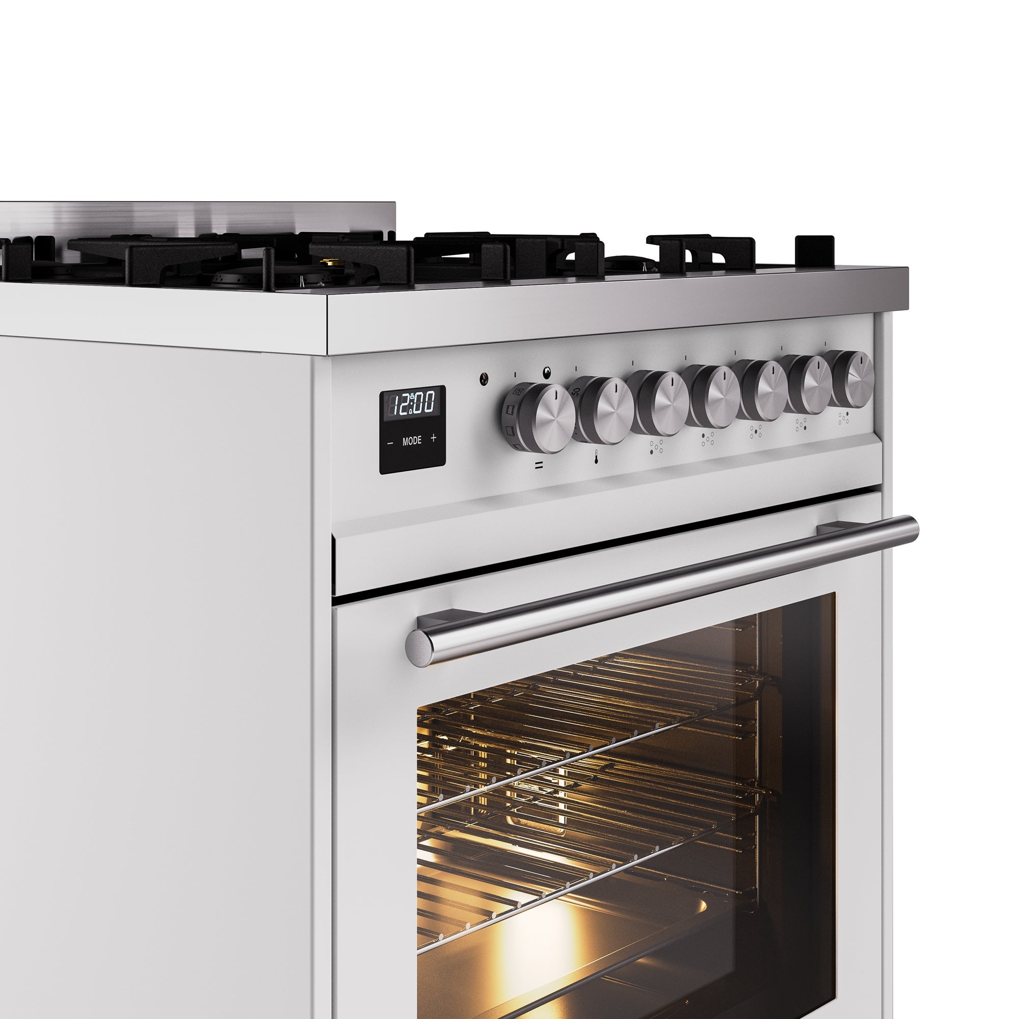 ILVE Professional Plus II 30Inch Freestanding Dual Fuel Range with 5 Sealed Burner UP30WMP