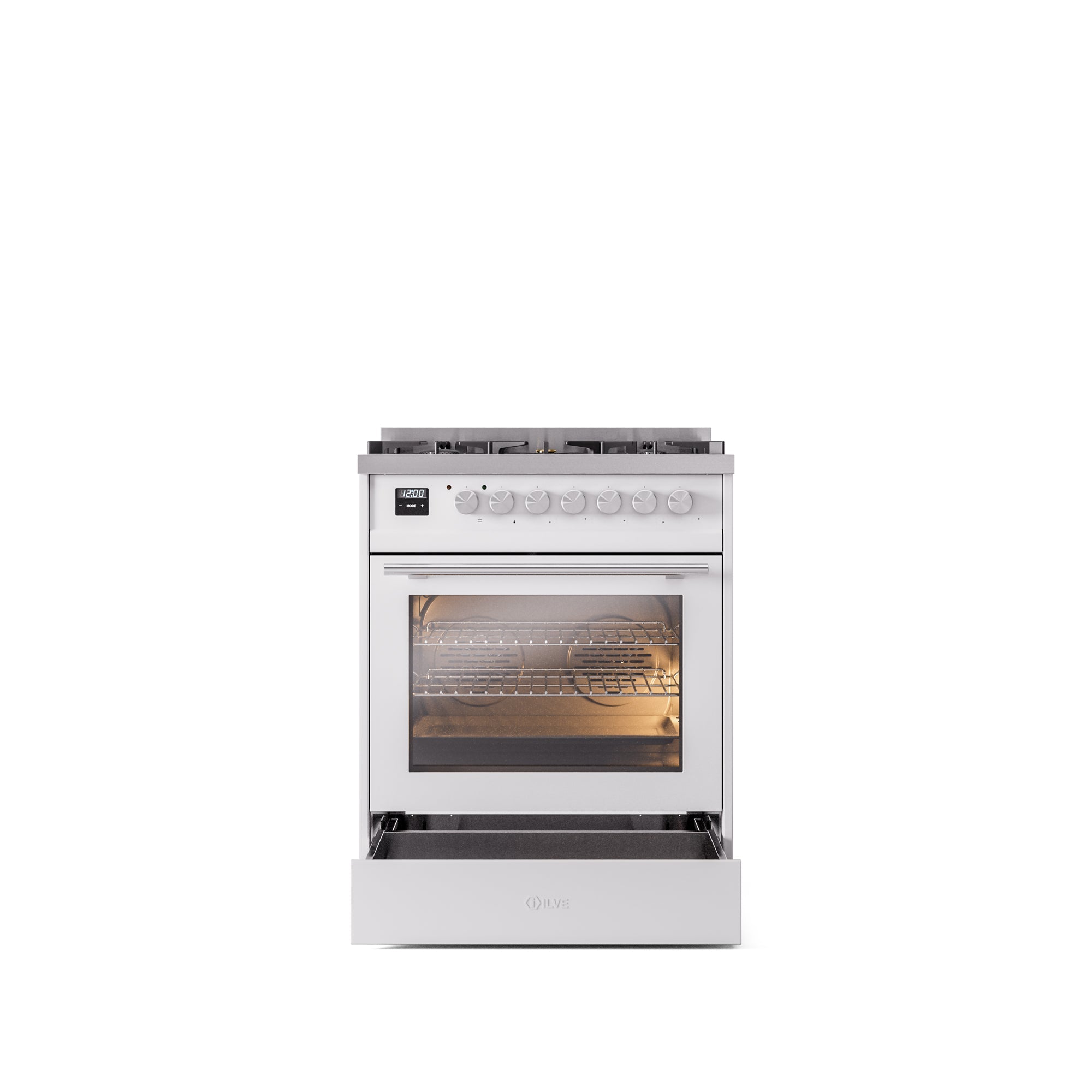 ILVE Professional Plus II 30Inch Freestanding Dual Fuel Range with 5 Sealed Burner UP30WMP
