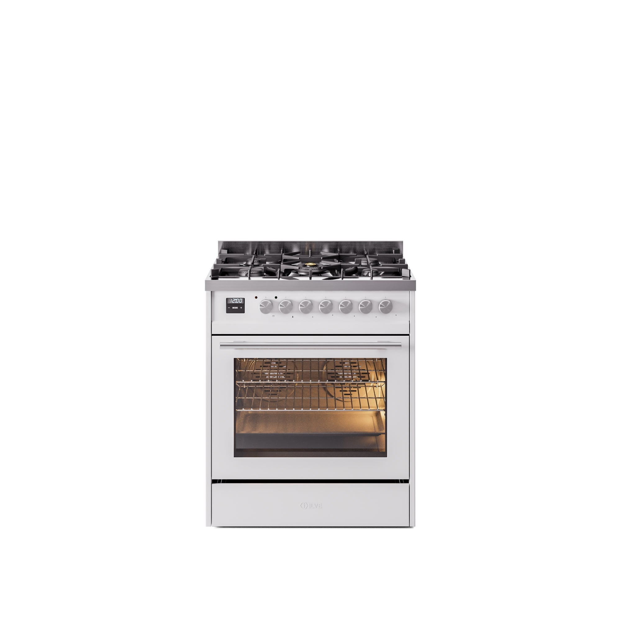 ILVE Professional Plus II 30Inch Freestanding Dual Fuel Range with 5 Sealed Burner UP30WMP