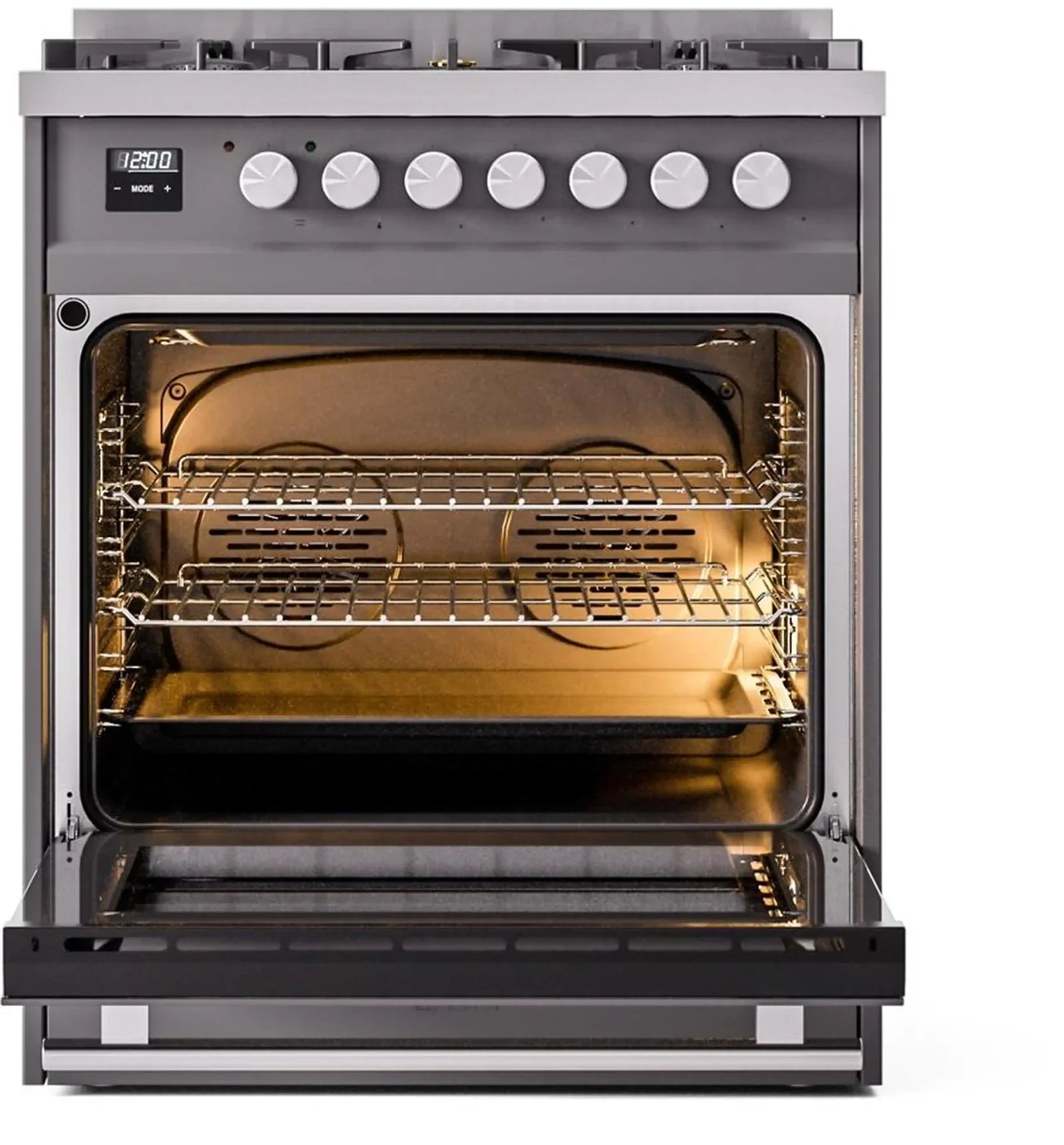 ILVE Professional Plus II 30Inch Freestanding Dual Fuel Range with 5 Sealed Burner UP30WMP