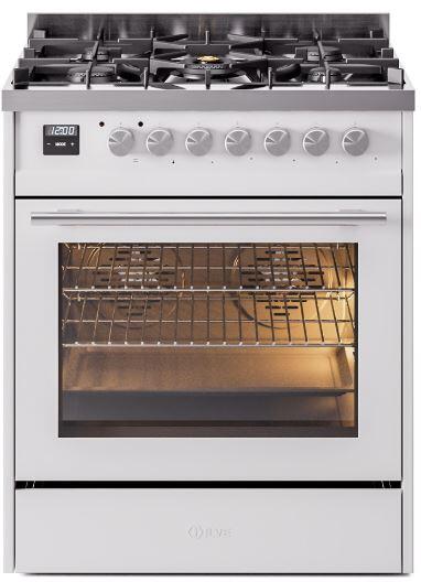 ILVE Professional Plus II 30Inch Freestanding Dual Fuel Range with 5 Sealed Burner UP30WMP
