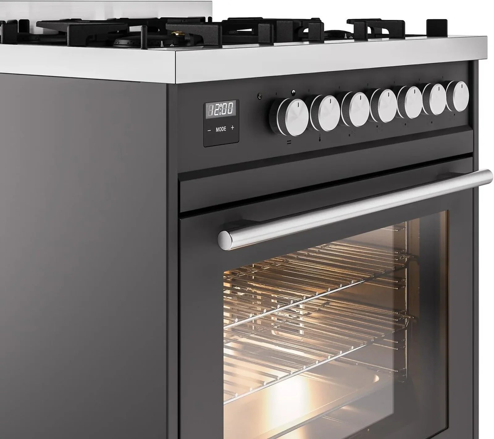ILVE Professional Plus II 30Inch Freestanding Dual Fuel Range with 5 Sealed Burner UP30WMP
