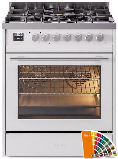 ILVE Professional Plus II 30Inch Freestanding Dual Fuel Range with 5 Sealed Burner UP30WMP