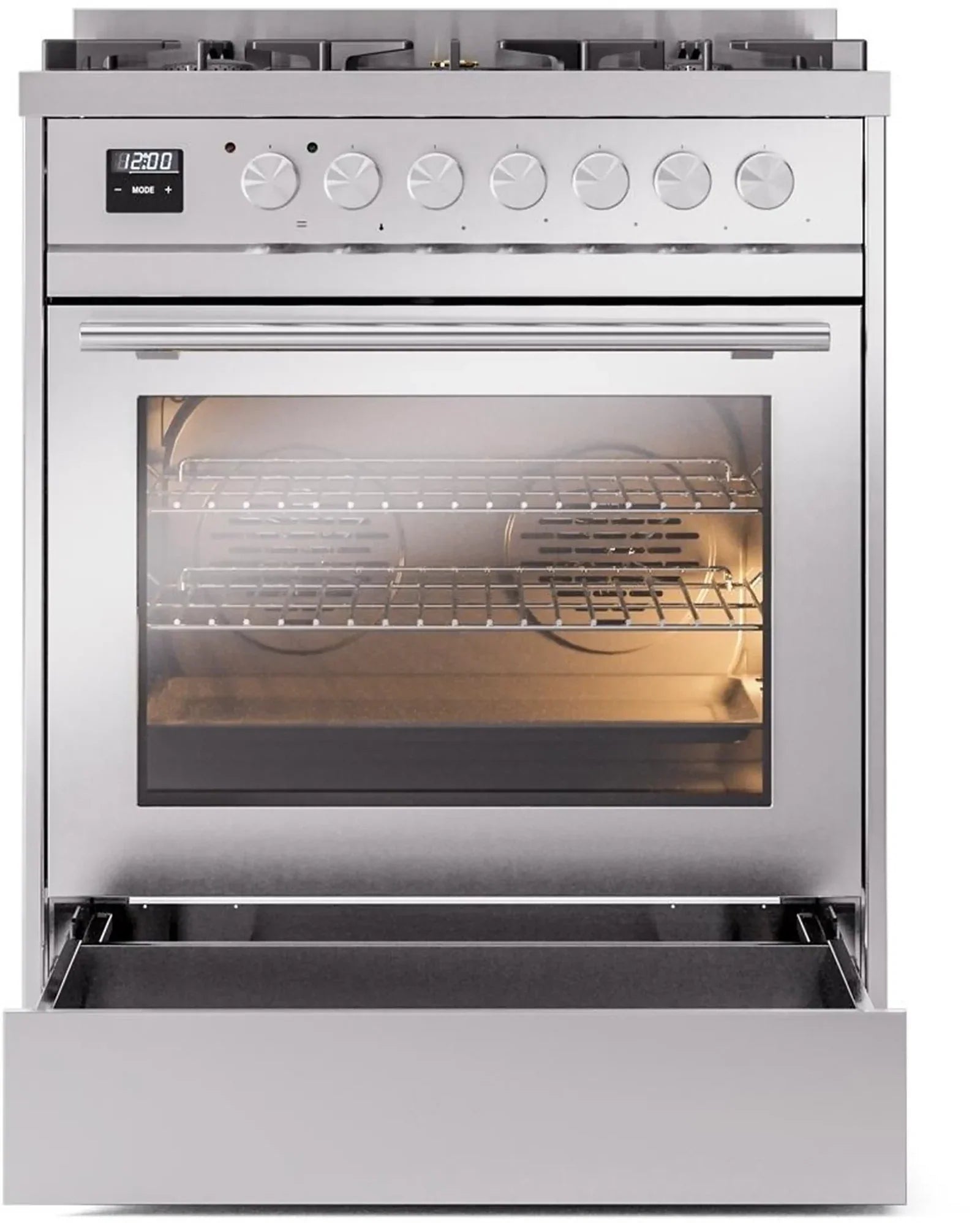 ILVE Professional Plus II 30Inch Freestanding Dual Fuel Range with 5 Sealed Burner UP30WMP