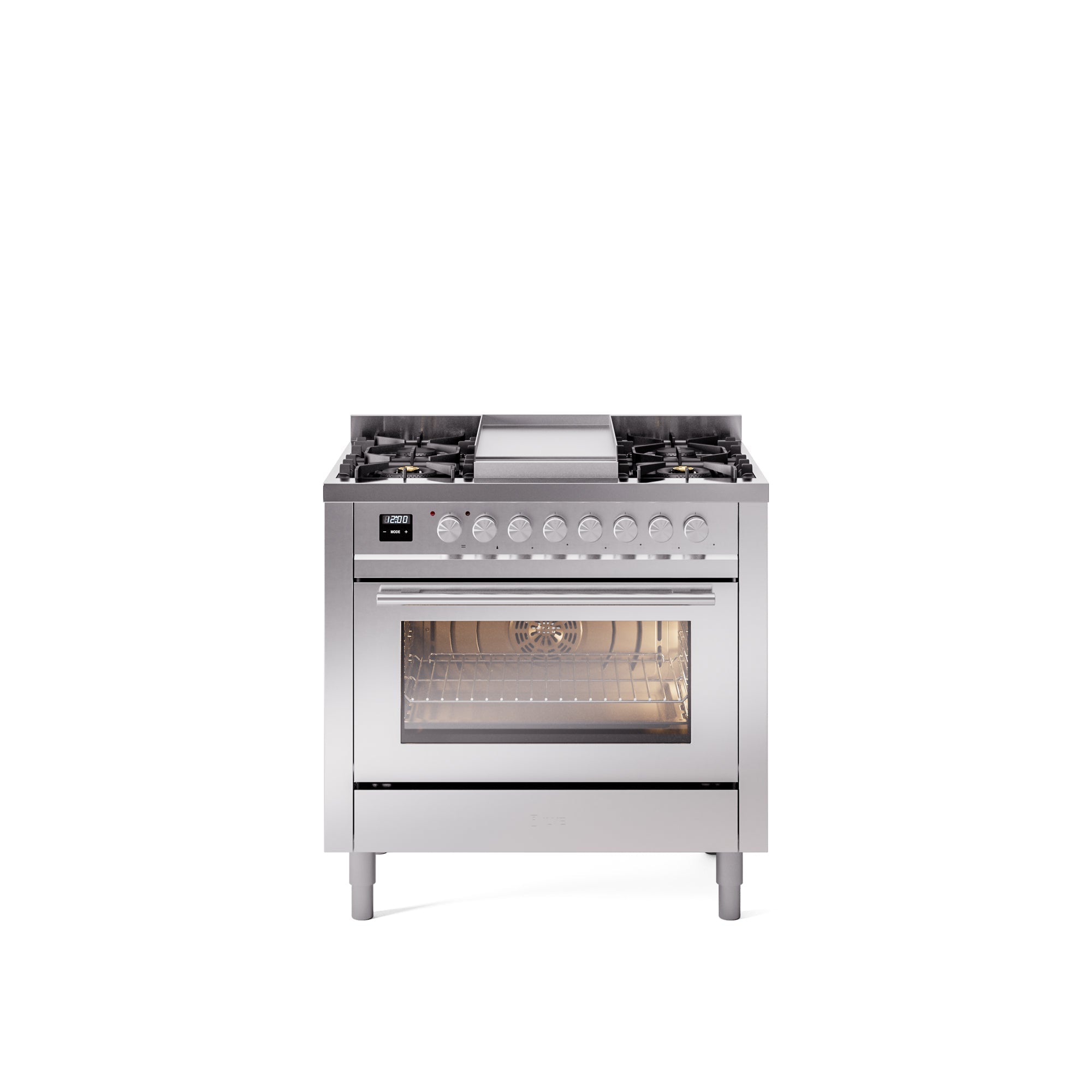 ILVE Professional Plus II 36Inch Freestanding Dual Fuel Range with 6 Sealed Burner UP36FWMP