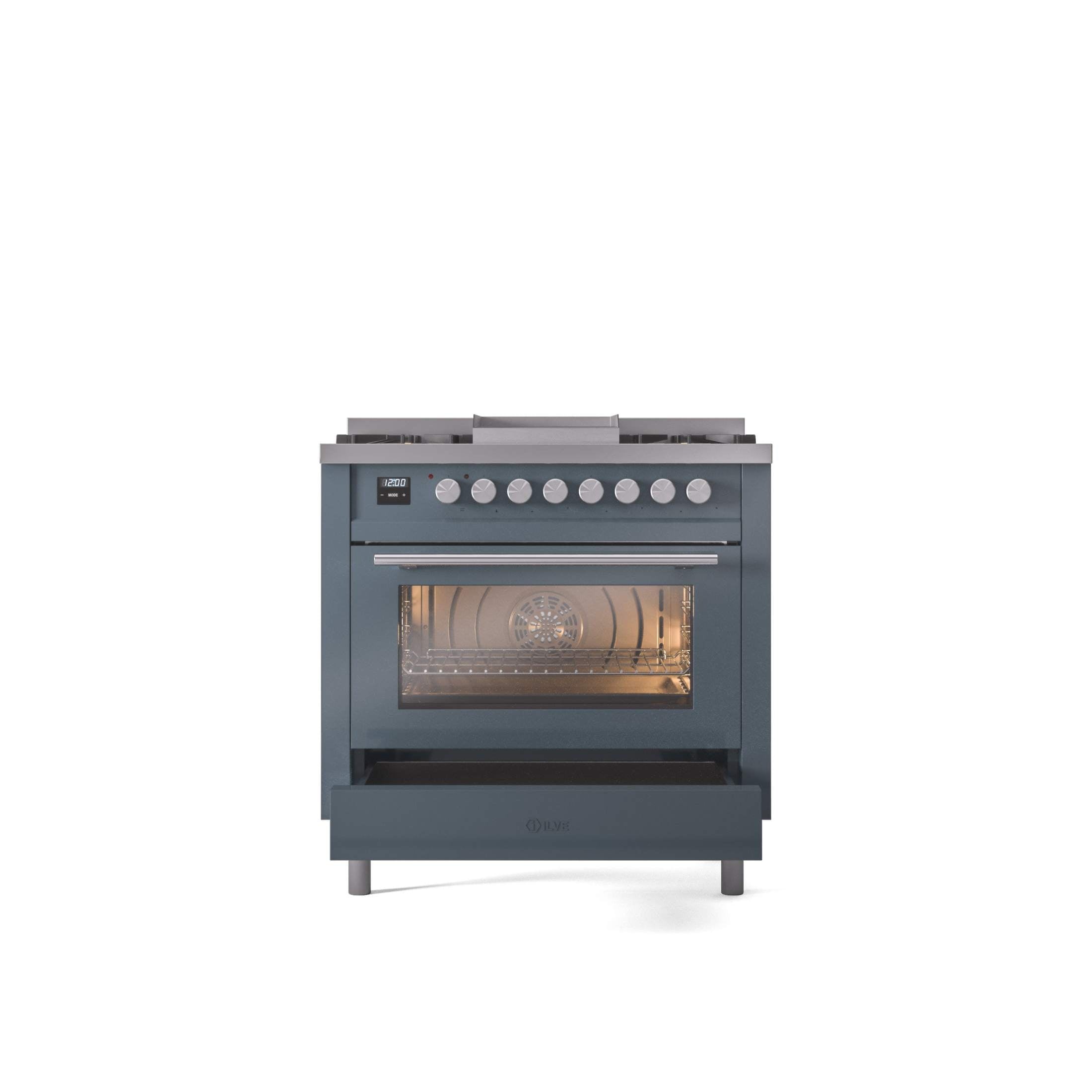 ILVE Professional Plus II 36Inch Freestanding Dual Fuel Range with 6 Sealed Burner UP36FWMP