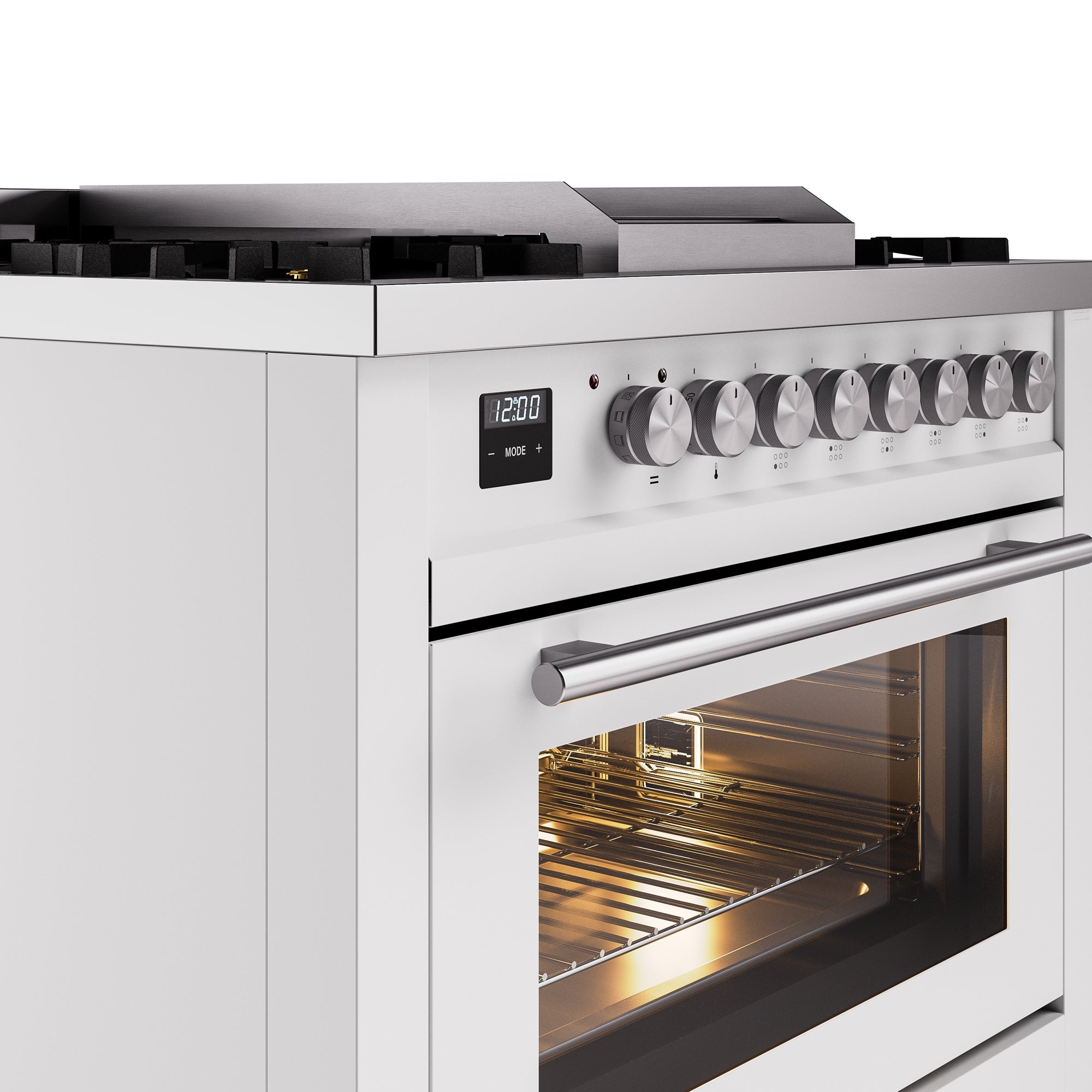 ILVE Professional Plus II 36Inch Freestanding Dual Fuel Range with 6 Sealed Burner UP36FWMP