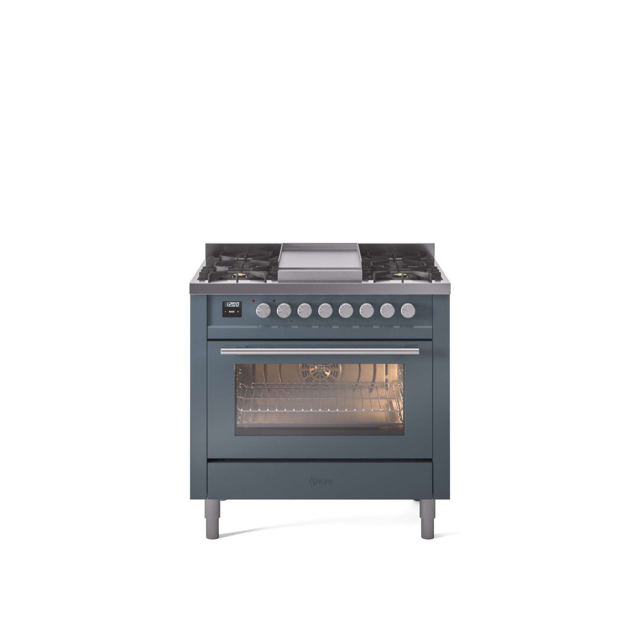 ILVE Professional Plus II 36Inch Freestanding Dual Fuel Range with 6 Sealed Burner UP36FWMP
