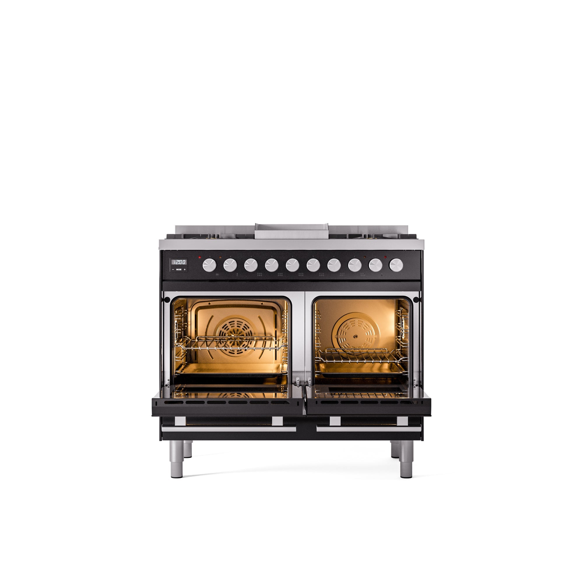 ILVE Professional Plus II 40Inch Freestanding Dual Fuel Range with 6 Sealed Burner UPD40FWMP